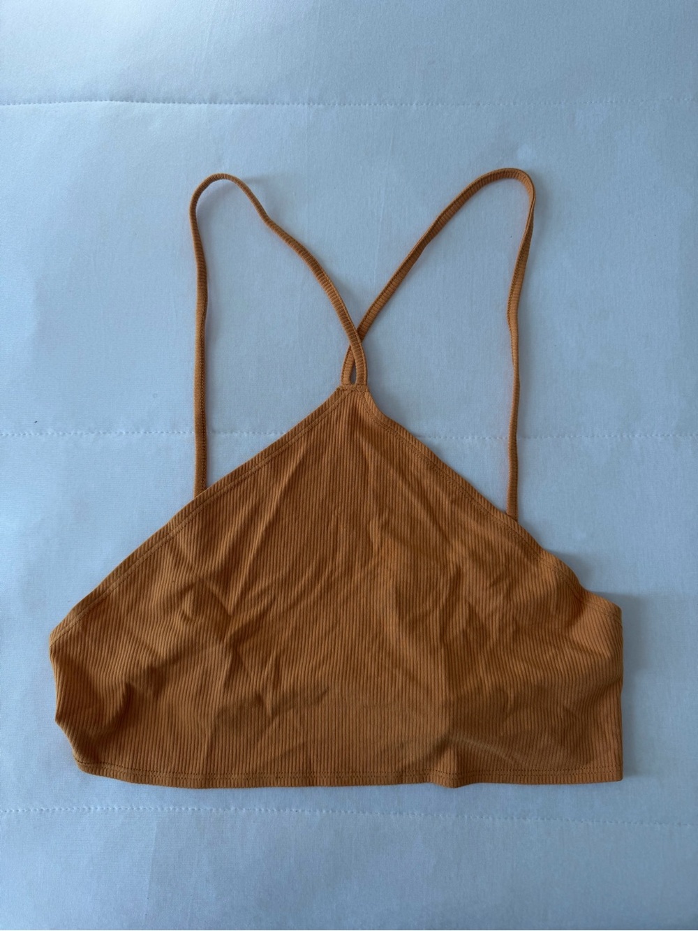 12th Tribe Ribbed Triangle tank in Rust Orange